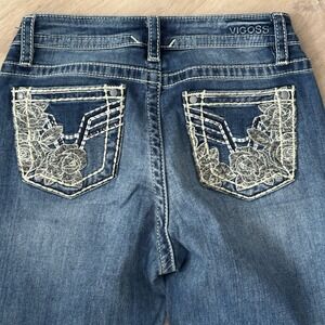 Vigoss‎ Chelsea Skinny Jeans Women's Size 4 Heritage Fit Dark Embroidered